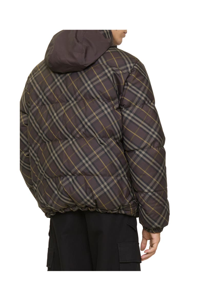 Reversible Check Snowdon Puffer Jacket, Alternate, color, Truffle brown