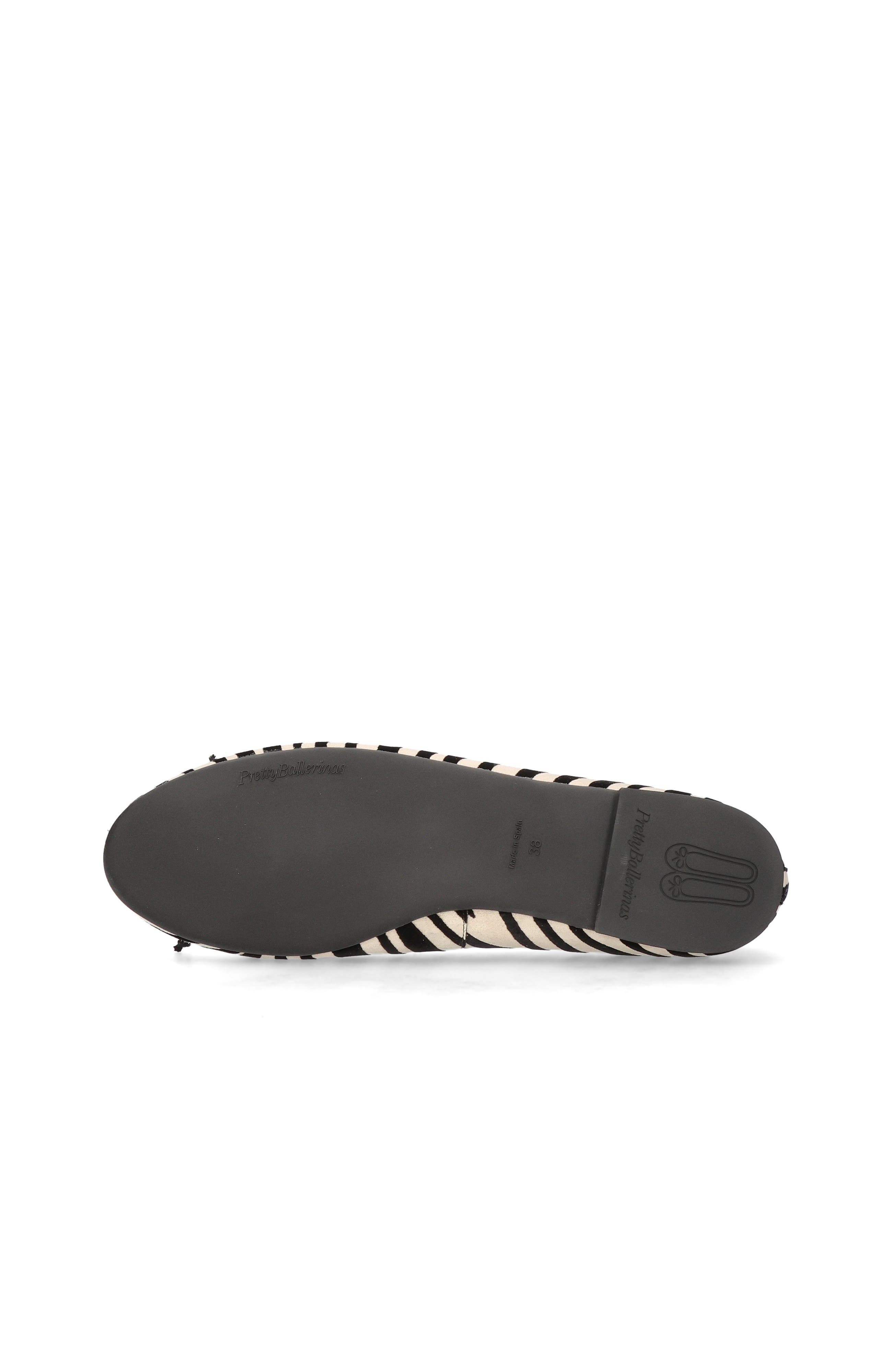 Pretty Ballerinas Round Toe Zebra Ballet Flat, Alternate, color, 