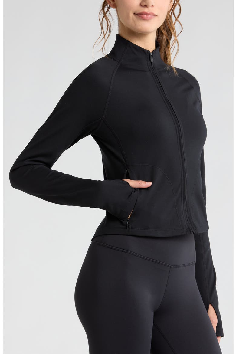 Active Fleece Lined Jacket, Alternate, color, BLACK