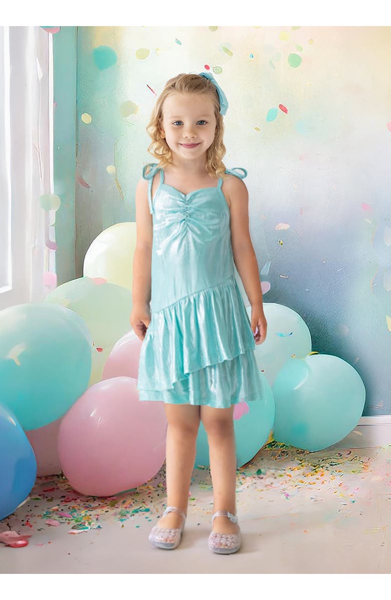 Isobella & Chloe Aqua Dress, Alternate, color, Green