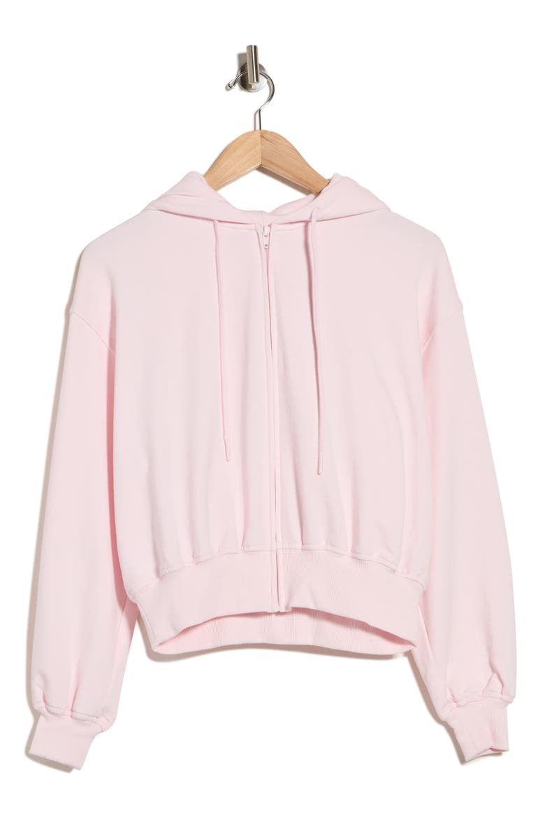 Full Zip Fleece Hoodie, Main, color, PINK PRIMROSE