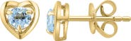 EFFY Blue Topaz Heart Stud Earrings