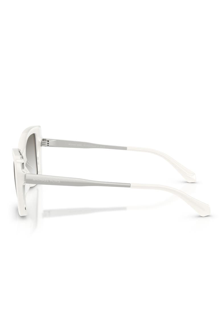 Malaga 53mm Gradient Butterfly Sunglasses, Alternate, color, WHITE / GREY CLEAR GRADIENT