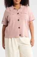 T Tahari Short Sleeve Button Front Cardigan