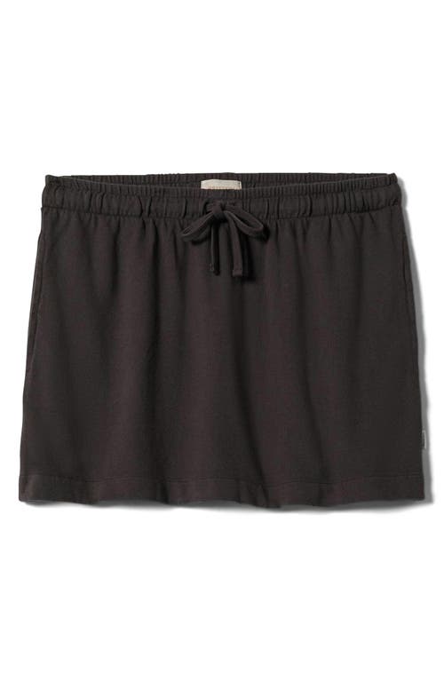 Brixton Carefree Organic Cotton Drawstring Miniskirt In Black