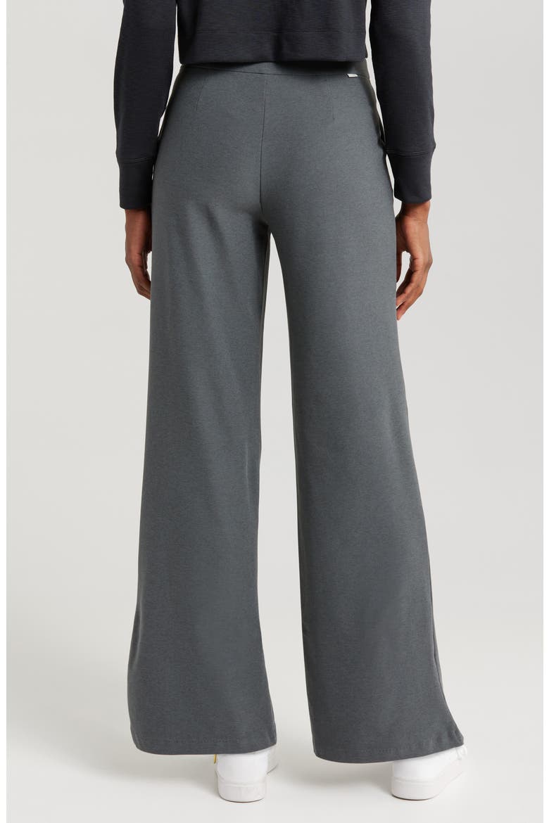 Elevation High Waist Flare Pants, Alternate, color, DARK PEWTER HEATHER
