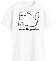 Lost Gods Men's Lost Gods I need Catbuprofen Graphic T-Shirt