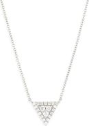 Bony Levy Mika 18K White Gold Diamond Triangle Pendant Necklace