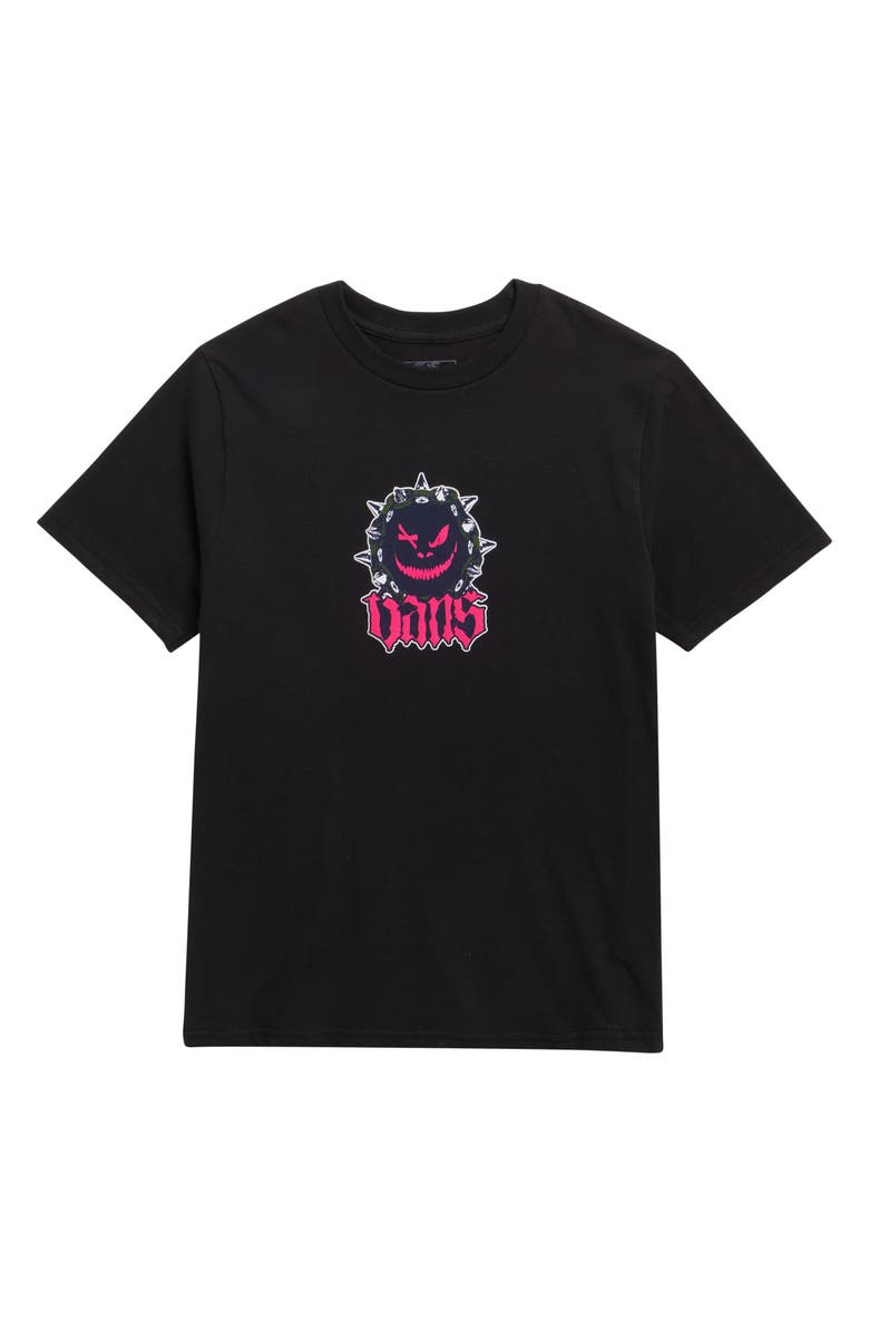 Vans Kids' Happy Spike Graphic T-Shirt, Main, color, Black