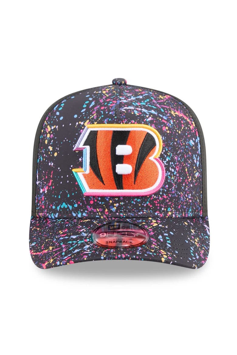 Men's New Era  Black Cincinnati Bengals 2025 NFL Crucial Catch A-Frame 9FIFTY Snapback Hat, Alternate, color, Black