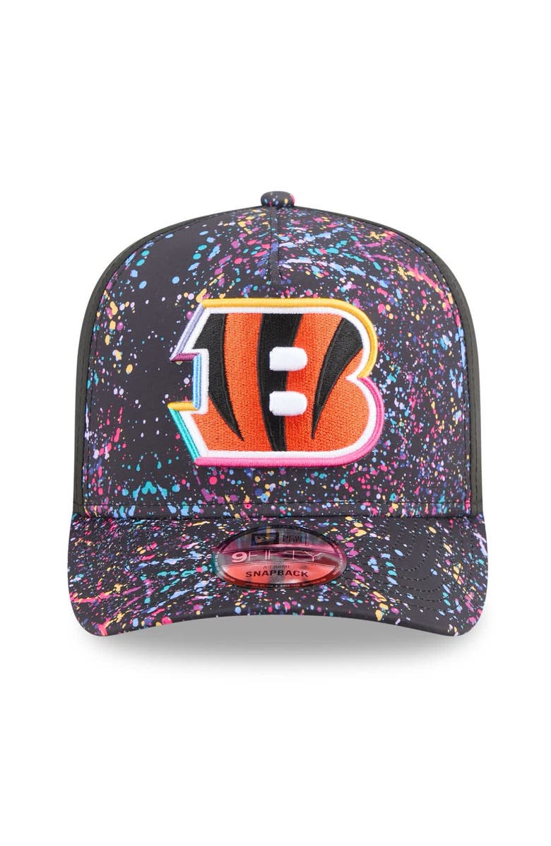 New Era Men's New Era Black Cincinnati Bengals 2025 NFL Crucial Catch A-Frame 9FIFTY Snapback Hat, Alternate, color, Black