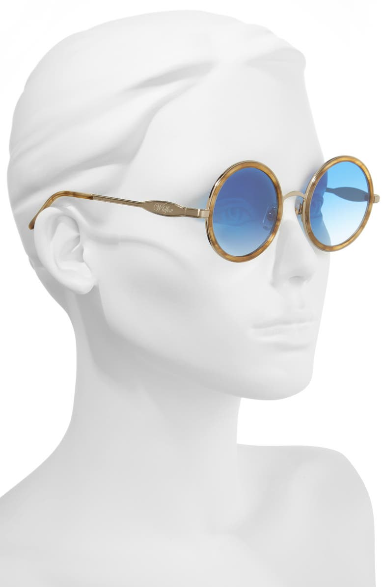 Wildfox Ryder Zero 49mm Flat Round Sunglasses, Alternate, color, 