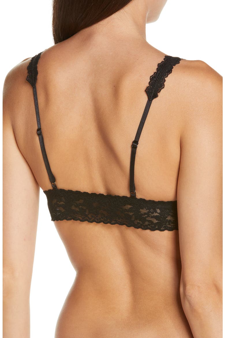 Retro Half Cup Bralette, Alternate, color, BLACK