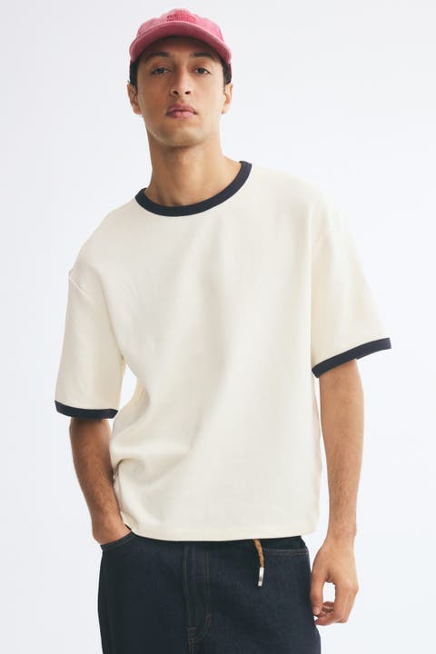 Relaxed-fit Ribbed Cotton T-shirt