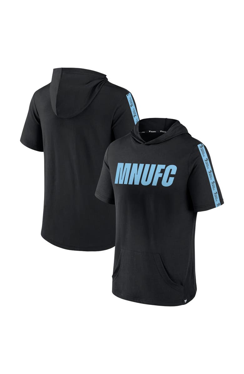 FANATICS Men's Fanatics Branded Black Minnesota United FC Definitive Victory Short-Sleeved Pullover Hoodie, Main, color, 