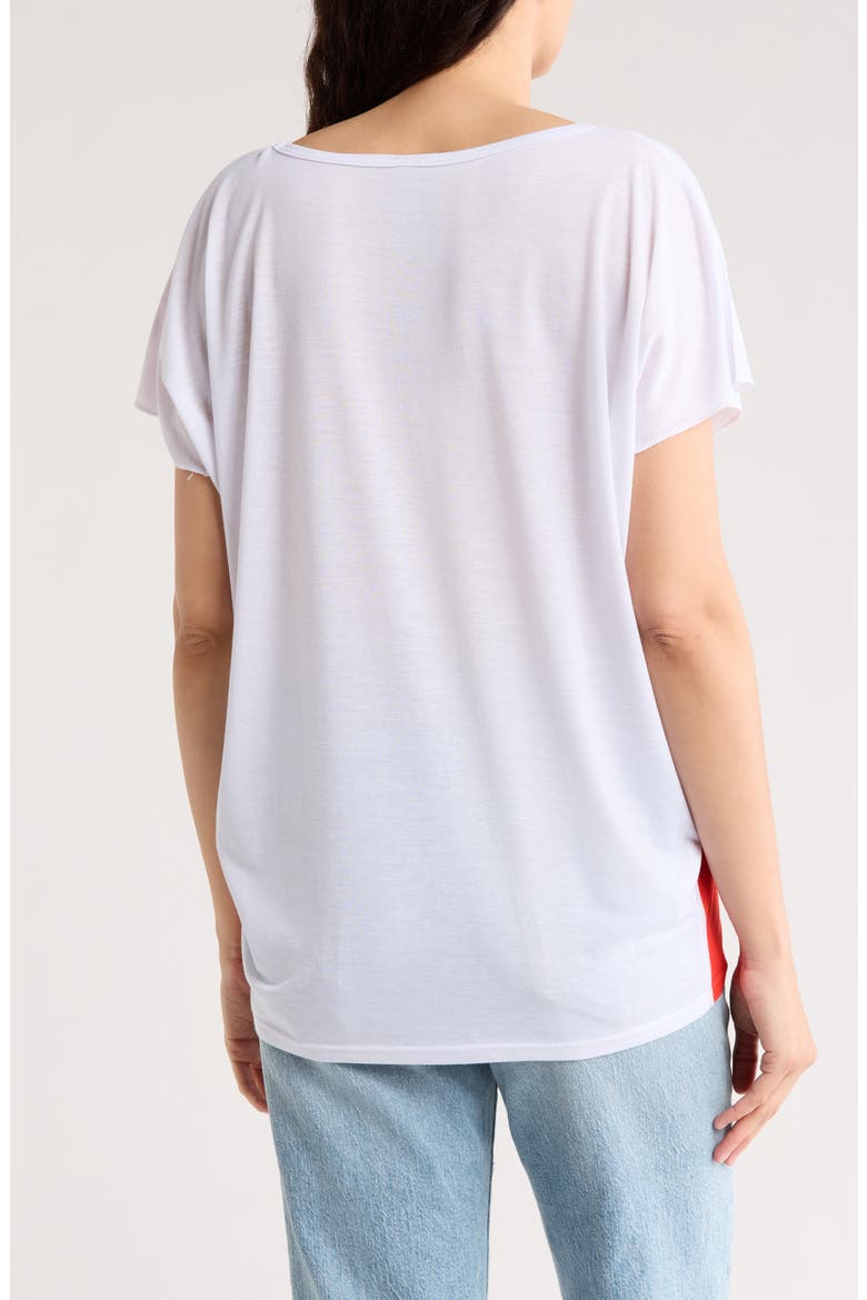 Dolman Sleeve Tee, Alternate, color, WHITE PINK BRONZE DIP PRINT
