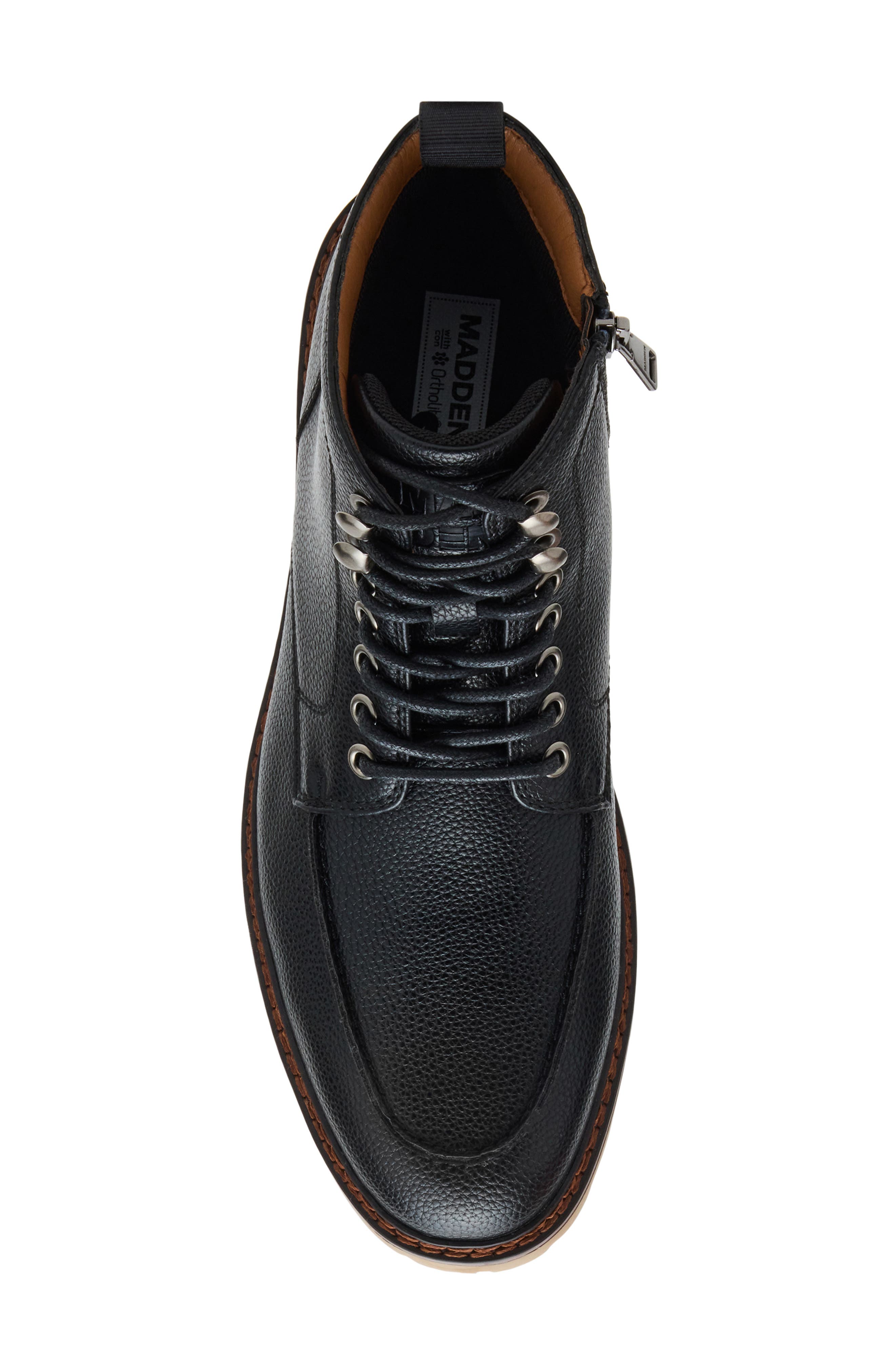 MADDEN Brycee Lug Sole Boot, Alternate, color, Black Leather