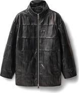 MANGO Patchwork Leather Jacket