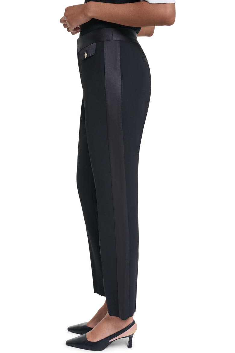 Straight Leg Trousers, Alternate, color, BLACK