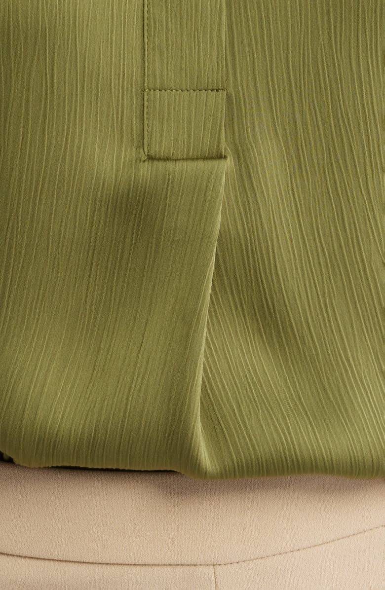 Anne Klein Crinkle Satine Top, Alternate, color, Bay Leaf