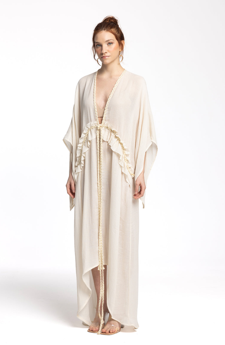 Monlicia Leora Maxi Kimono, Alternate, color, Ivory