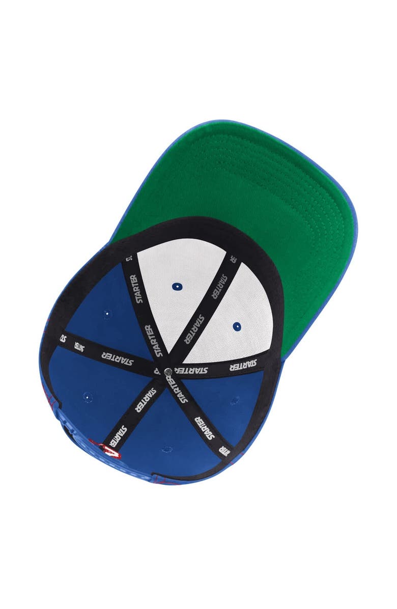 STARTER Men's Starter  Blue New York Rangers Sphere II Curved Starfit Adjustable Hat, Alternate, color, Blue