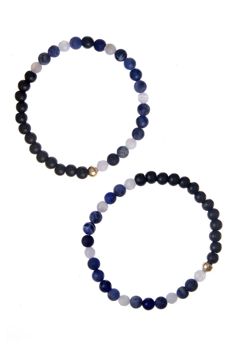 Men's N12 Express & Communicate Set of 2 Healer's Bracelets, Main, color, BLACK