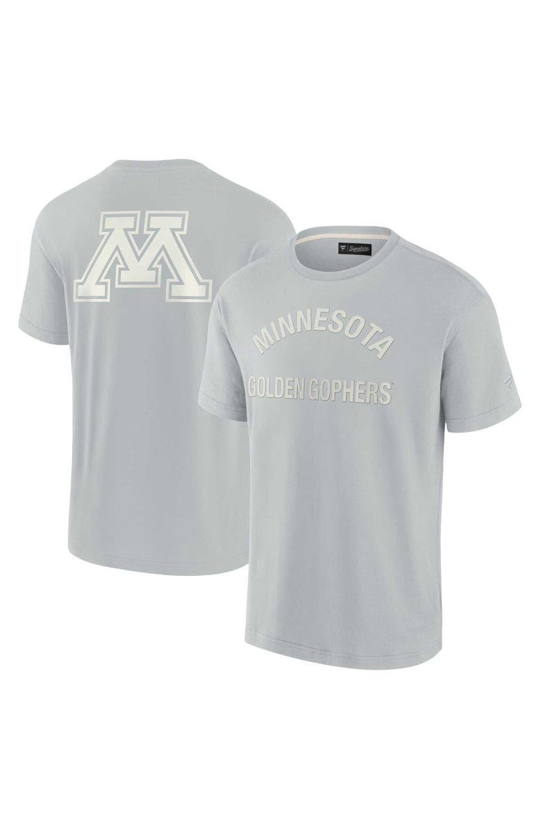 Fanatics Signature Unisex Fanatics Signature Gray Minnesota Golden Gophers Elements Super Soft Short Sleeve T-Shirt, Main, color, Gray