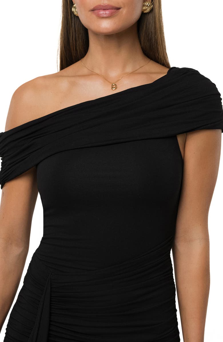 JLUXLABEL Off the Shoulder Body-Con Minidress, Alternate, color, Black