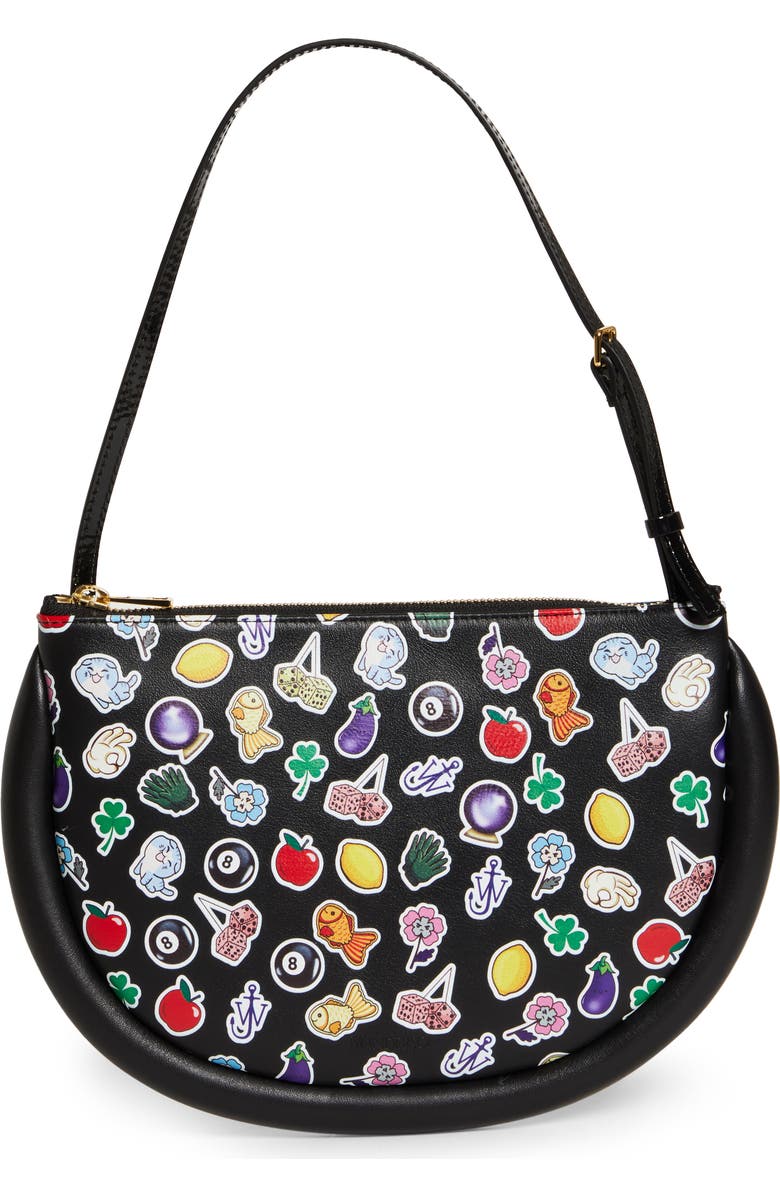 JW Anderson Stickers Bumper Moon Shoulder Bag, Main, color,