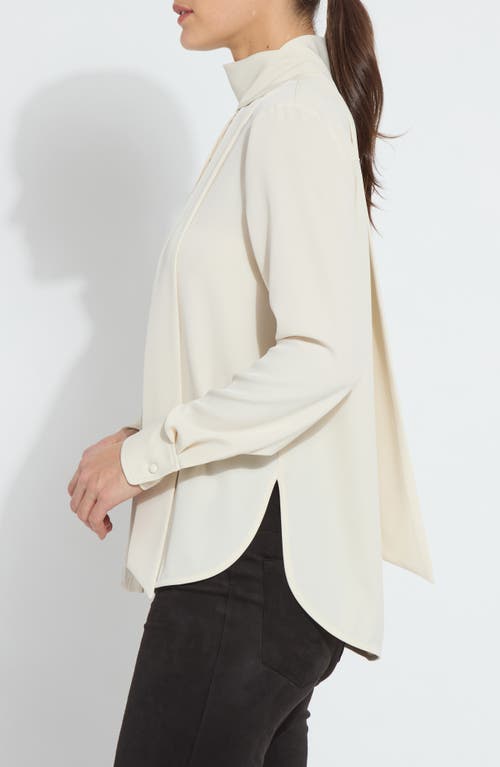 Lyssé Lysse Odette Scarf Neck Top In Neutral