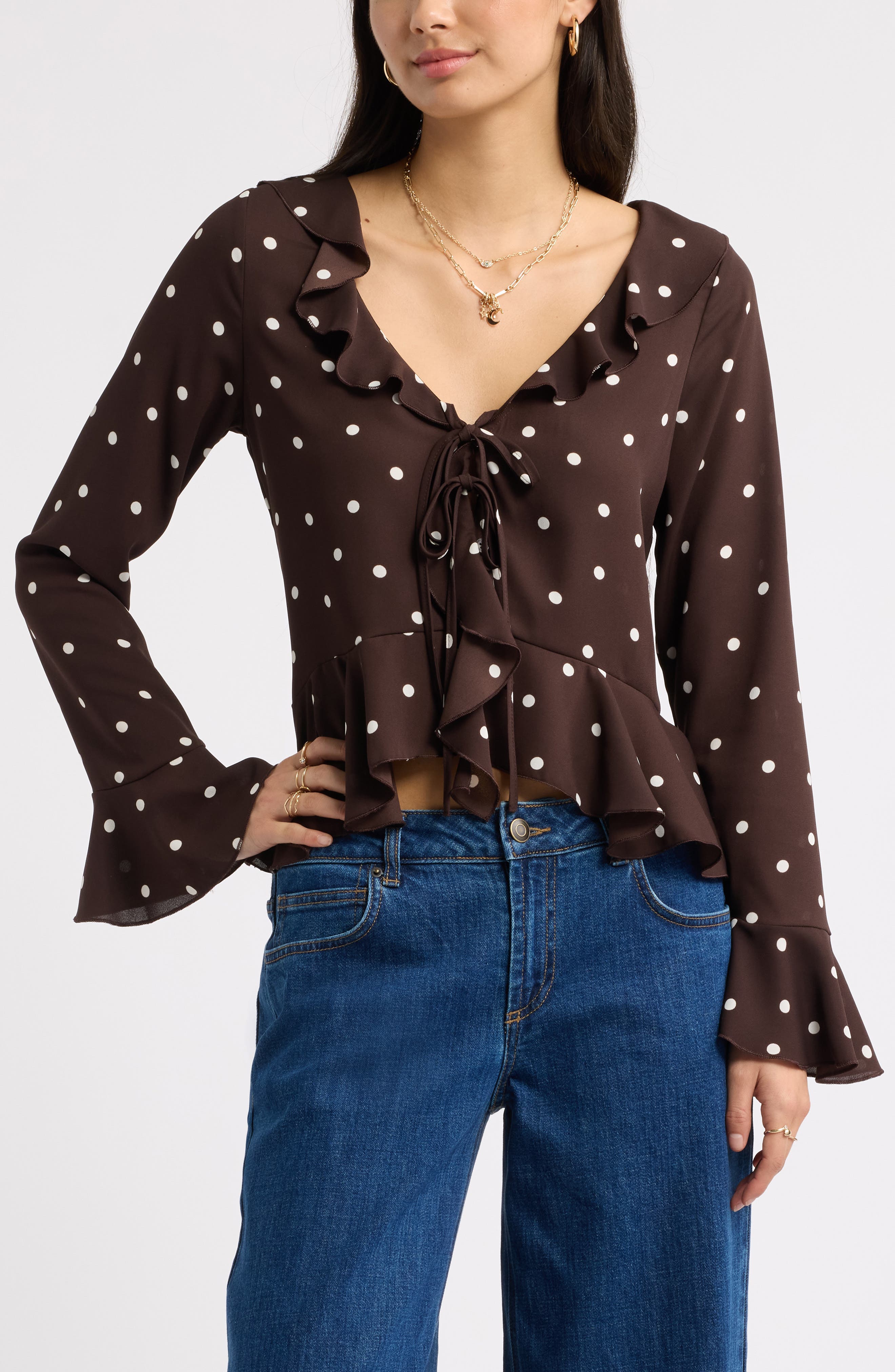 selected BROWN C- WHITE CASS DOT