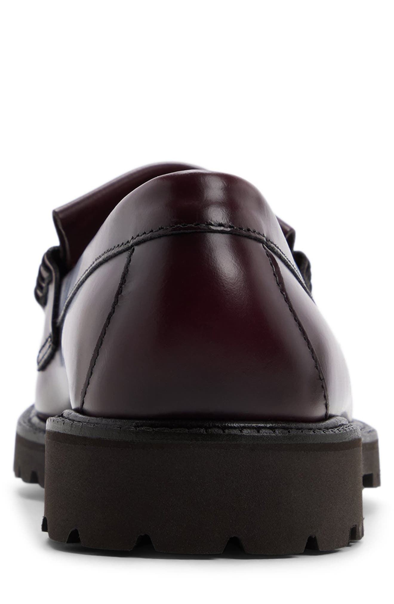 Layton Leather Penny Loafer, Alternate, color, WINE
