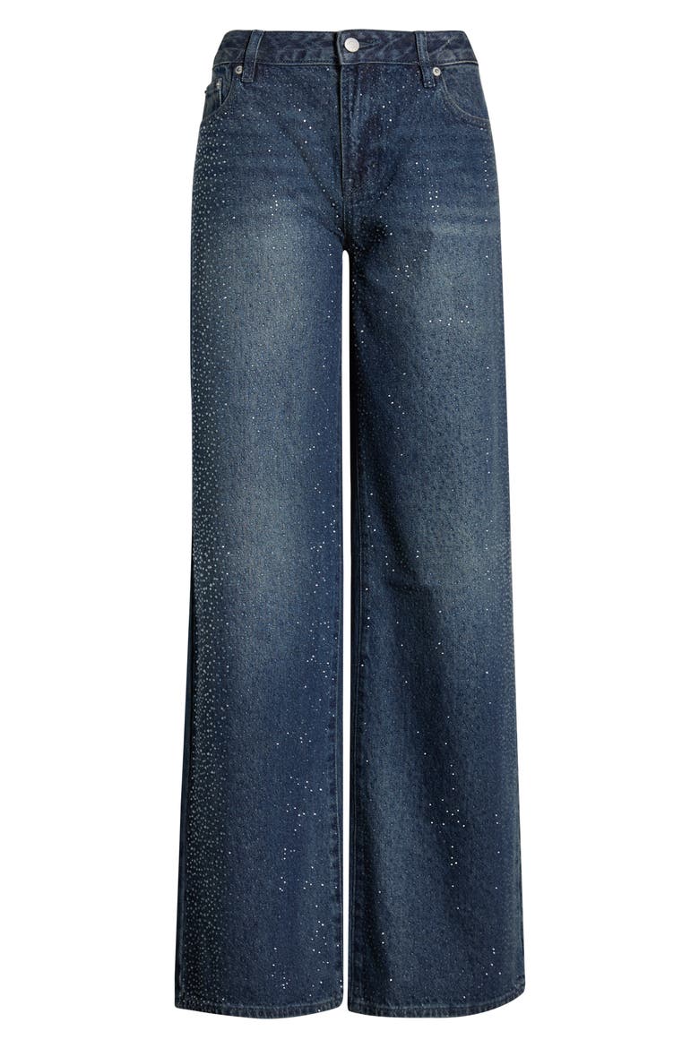 Dannessa Diamante Baggy Jeans, Alternate, color, DARK INDIGO
