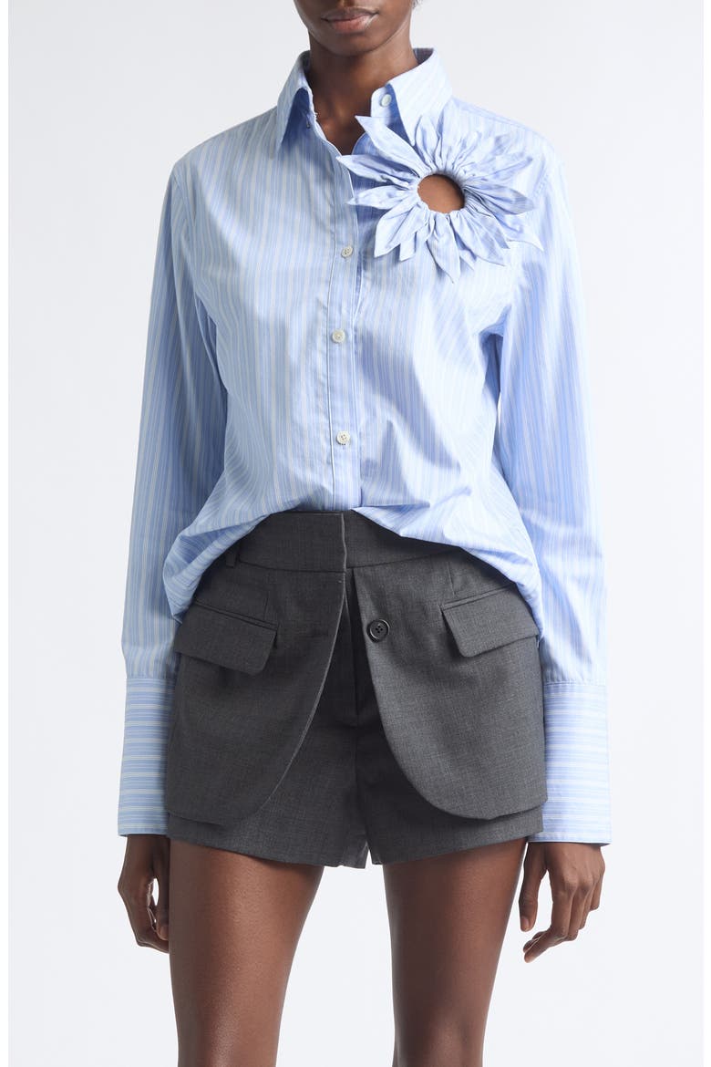 Sunflower Cotton Shirt, Main, color, BLUE MULTI