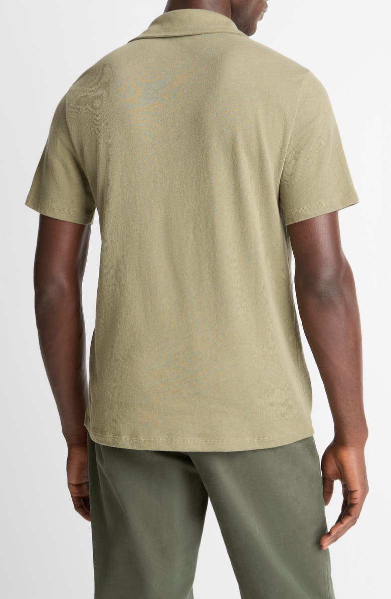 Vince Loose Johnny Collar Polo, Alternate, color, Sage