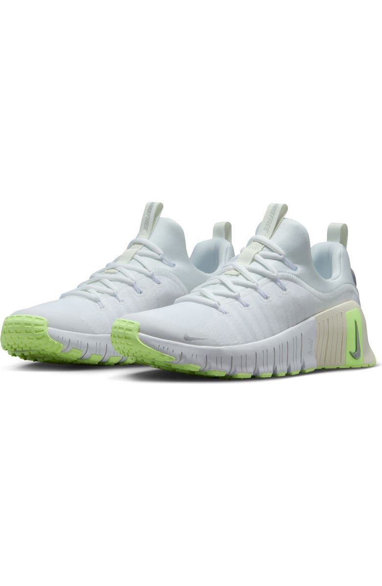 Nike Free Metcon 6 Training Shoe, Main, color, White/ Silver/ Volt/ Sail