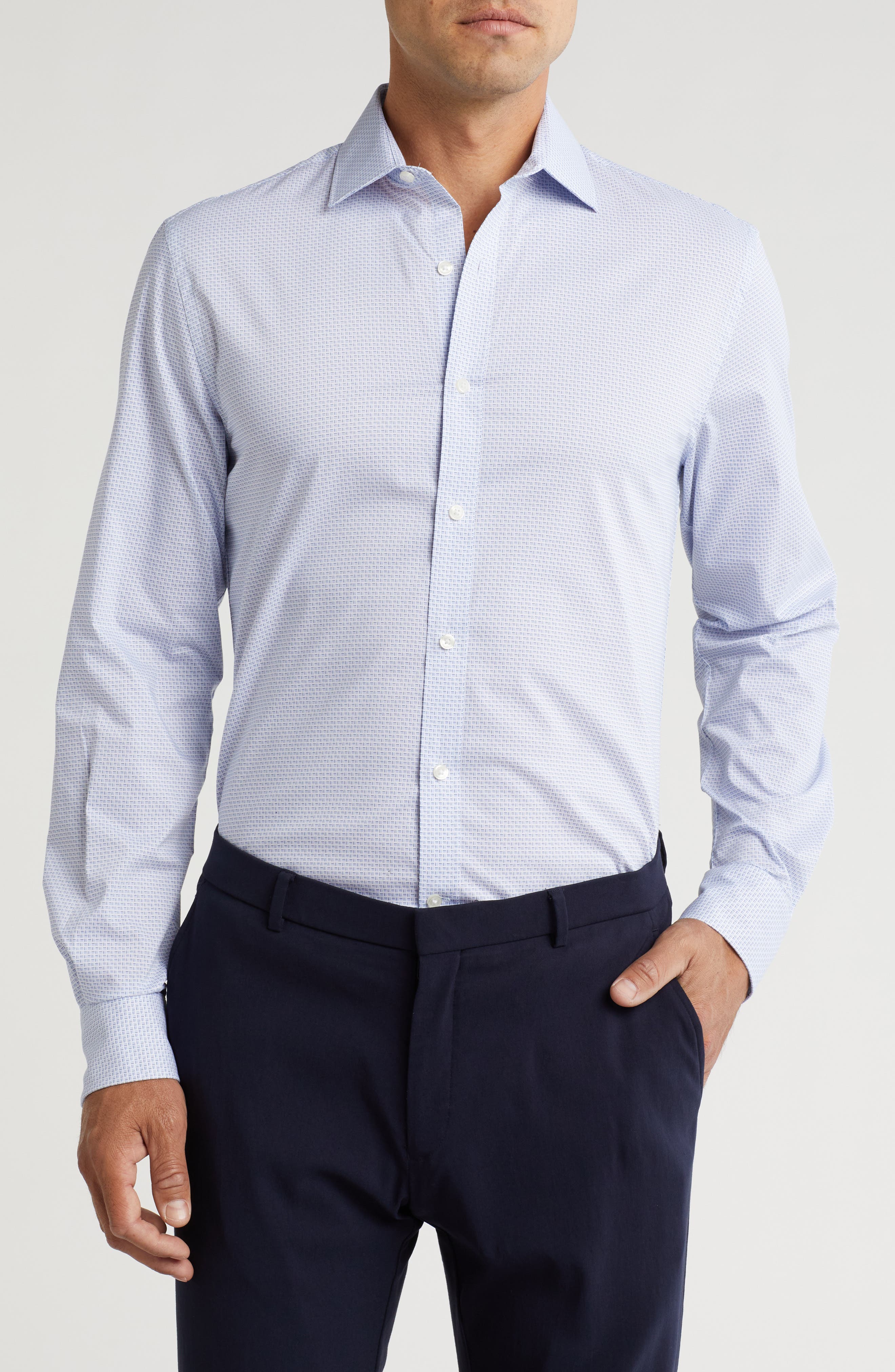 Tommy Hilfiger All Season Slim Fit Stretch Dress Shirt