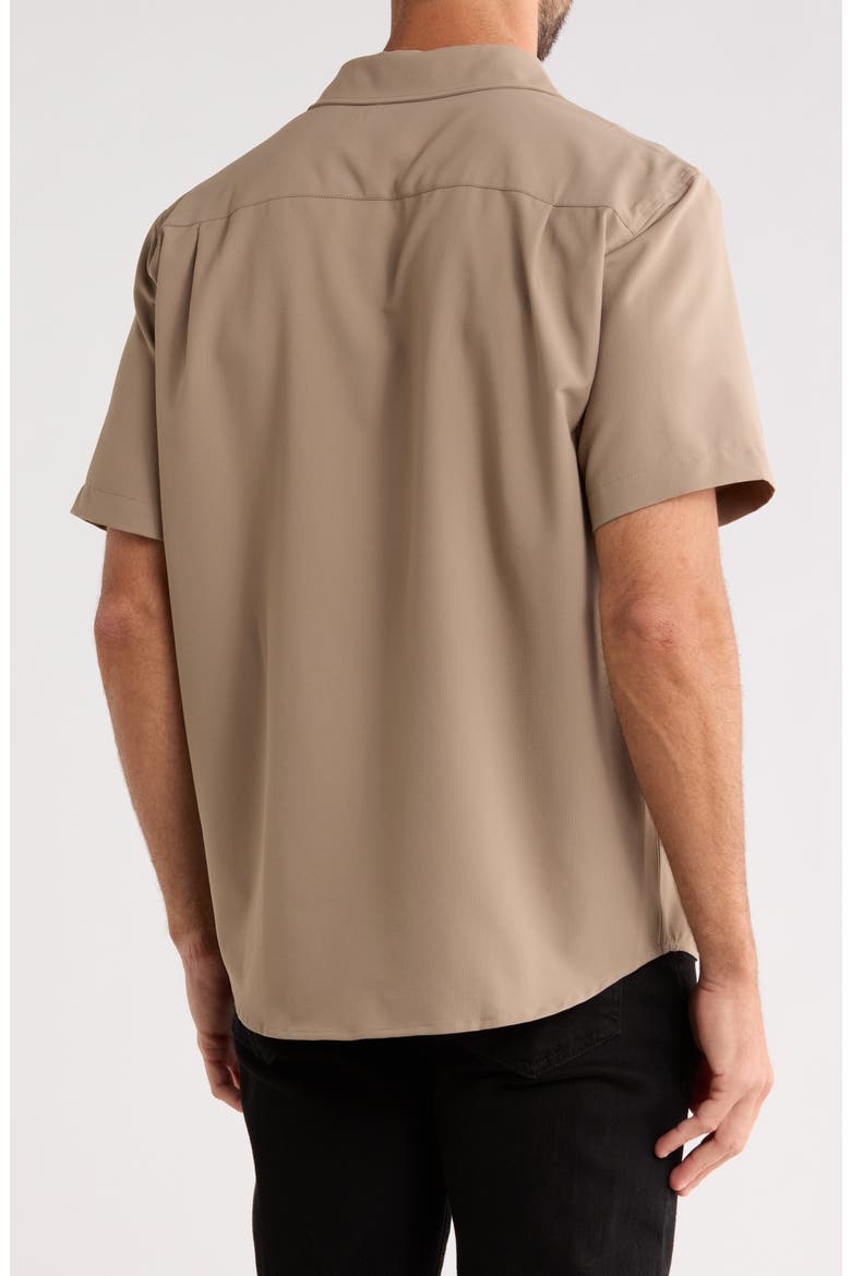 Allport Classic Short Sleeve Performance Button-Up Shirt, Alternate, color, FALLEN ROCK