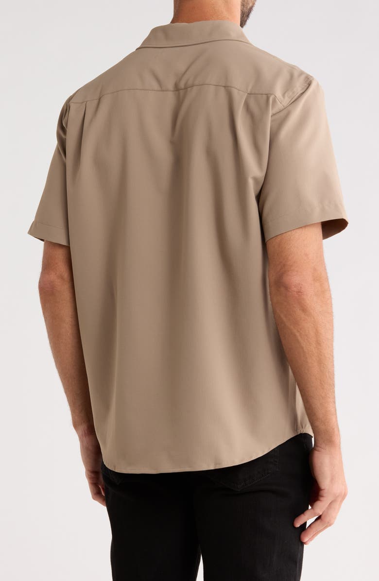 Quiksilver Allport Classic Short Sleeve Performance Button-Up Shirt, Alternate, color, Fallen Rock