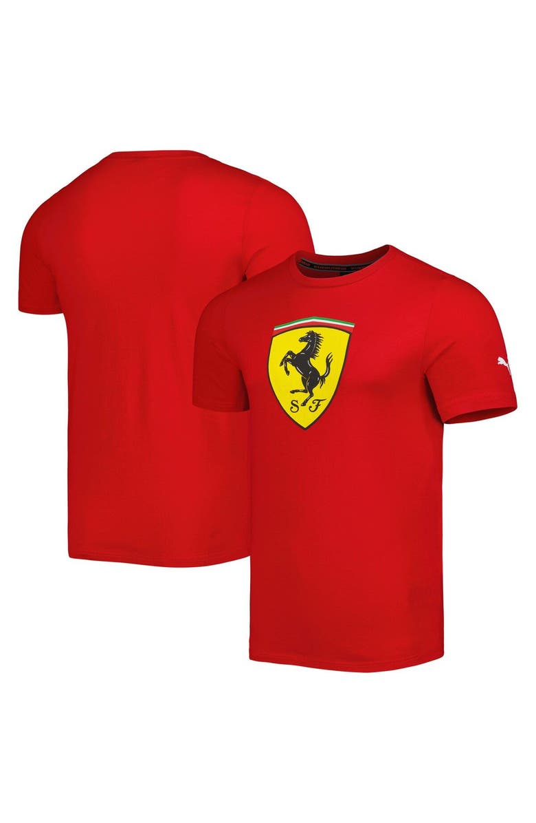 PUMA Men's Puma Red Scuderia Ferrari Big Shield T-Shirt, Main, color,