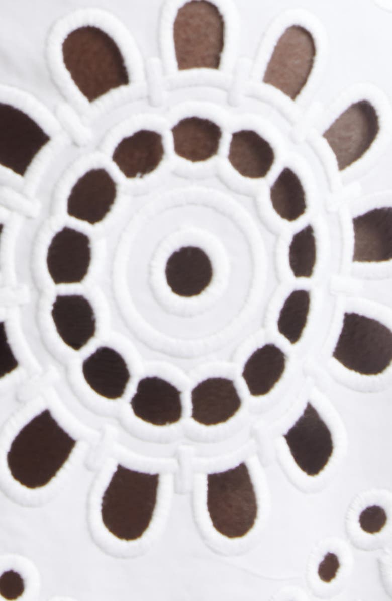 Dolce&Gabbana Embroidered Eyelet Minidress, Alternate, color, W0800 Bianco Ottico