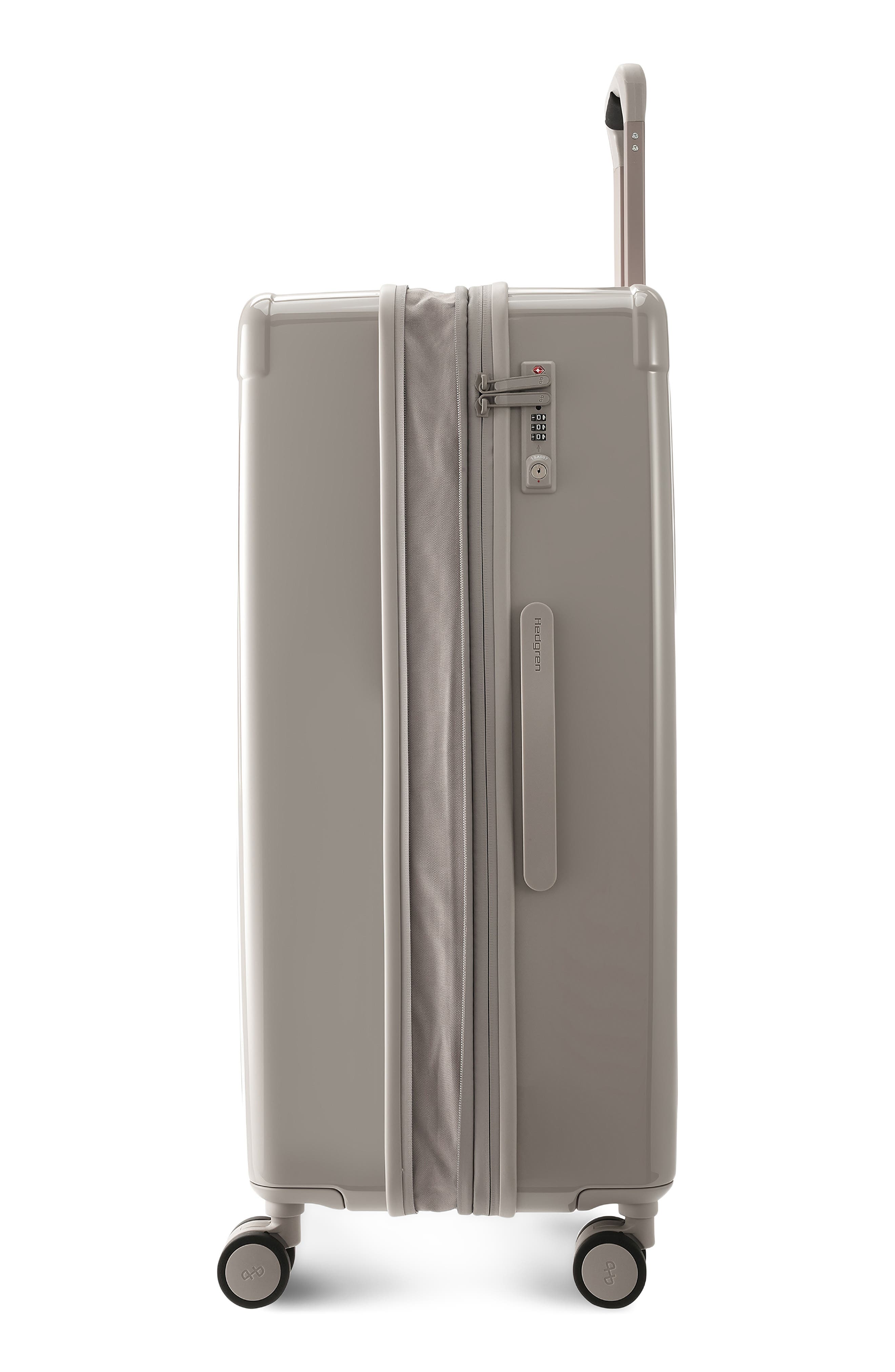 Hedgren Nostos Glossy Large Spinner Suitcase, Alternate, color, Pebble