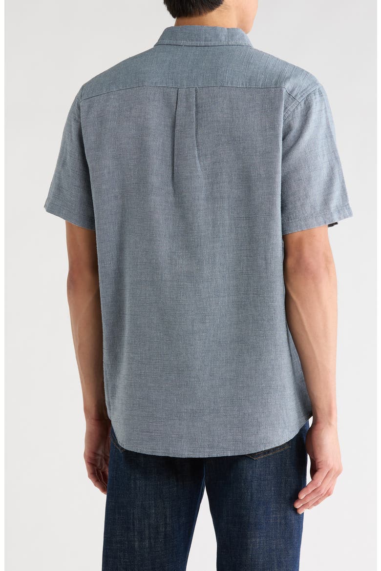 San Gabriel Short Sleeve Cotton Button-Up Shirt, Alternate, color, CHINA BLUE