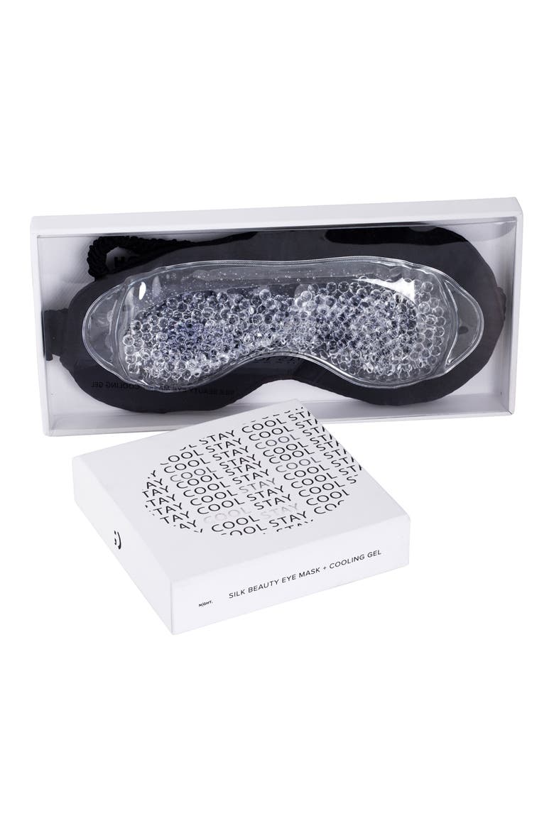 Trisilk™ Eye Mask with Cooling Gel, Alternate, color, MIDNIGHT BLACK