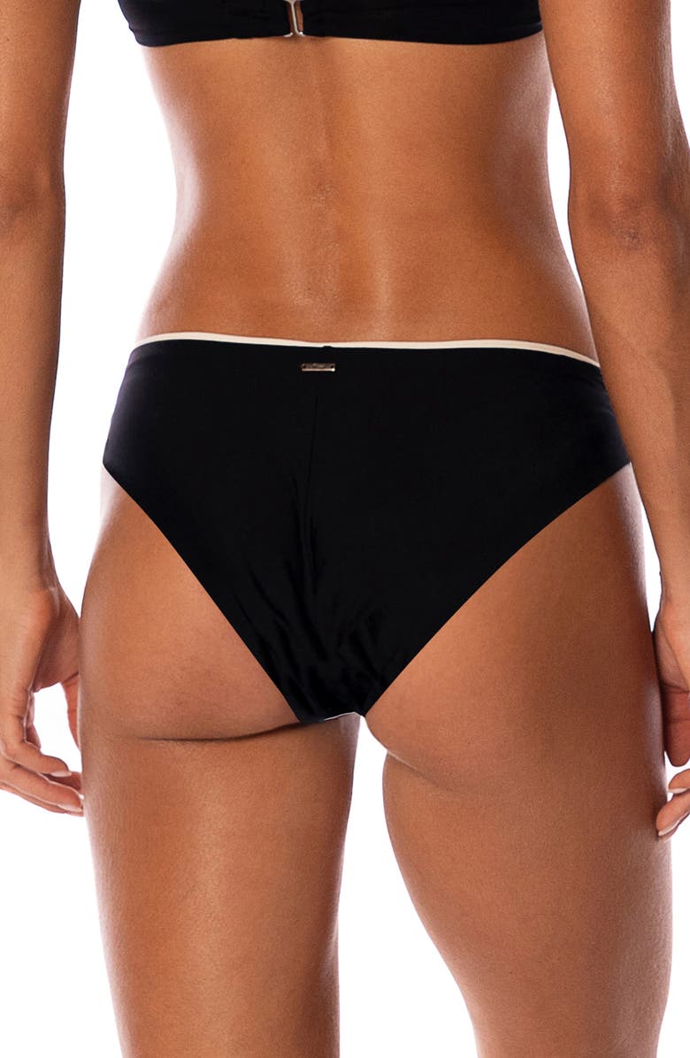 Maaji Midnight Black Reversible Bikini Bottoms, Alternate, color, Black