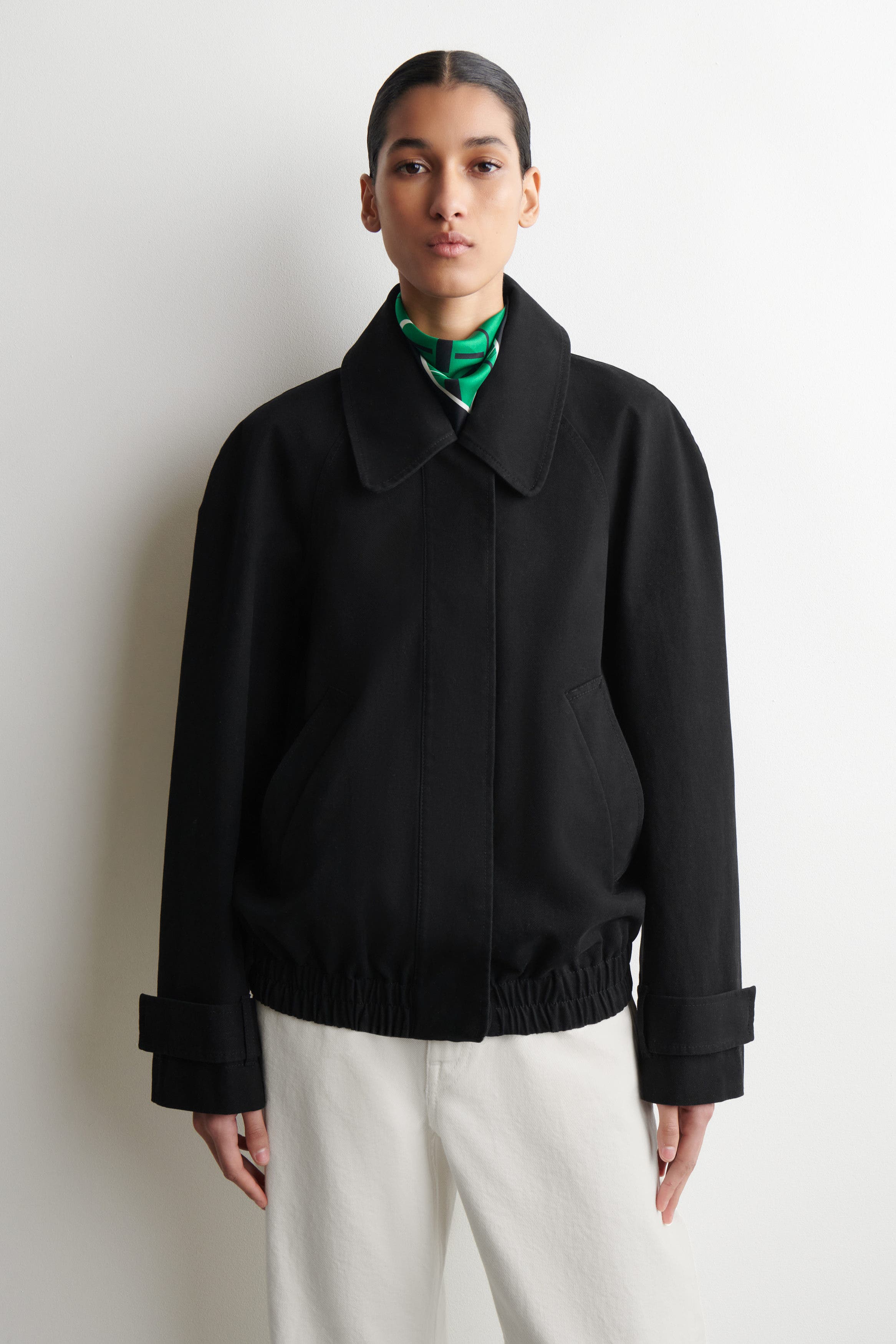Rounded Cotton Blouson Jacket - image 2