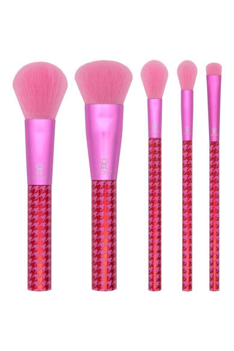 Keep It Classy Metallic Pink Total Face 6-Piece Makeup Brush Set, Main, color, NO COLOR