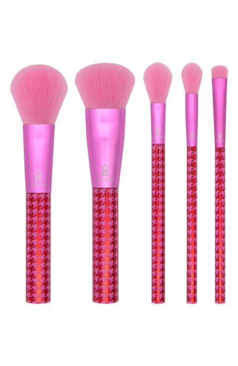 Keep It Classy Metallic Pink Total Face 6-Piece Makeup Brush Set