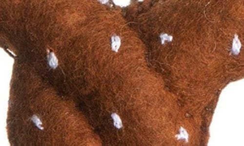Silk Road Bazaar Pretzel Felted Wool Ornament In Brown